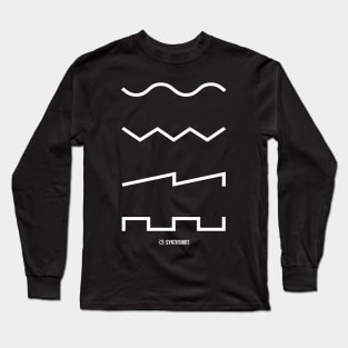 Waveforms White Long Sleeve T-Shirt